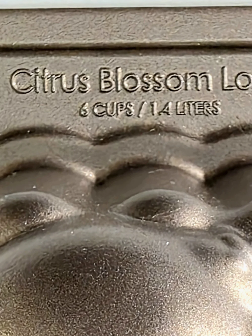 Nordic Ware Citrus Blossom Loaf Pan Cake Bake Heavy Cast Aluminum Rose Silver